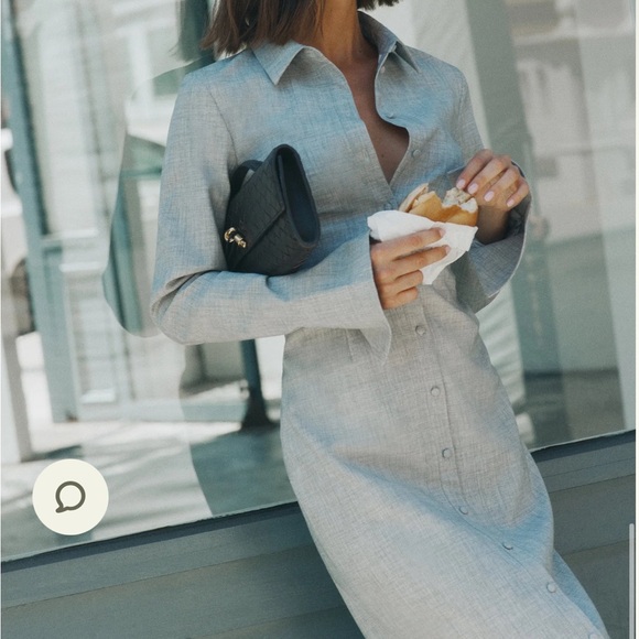 Meshki Light Gray Button-Down Shirt - Picture 7 of 11